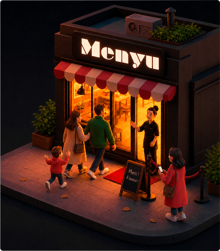 Restaurant avec une expérience digitale Menyu
