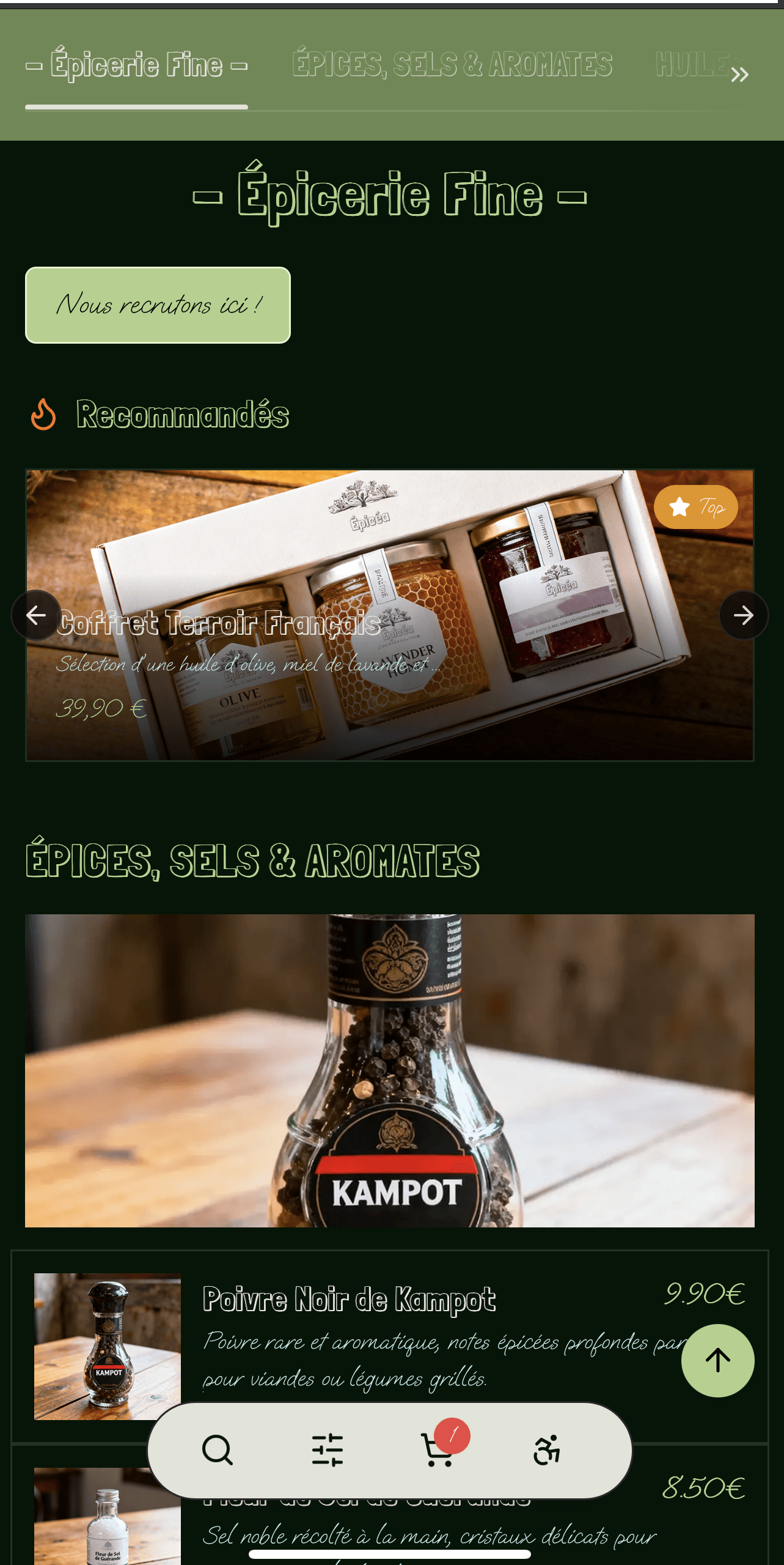 Template Menyu Épicéa