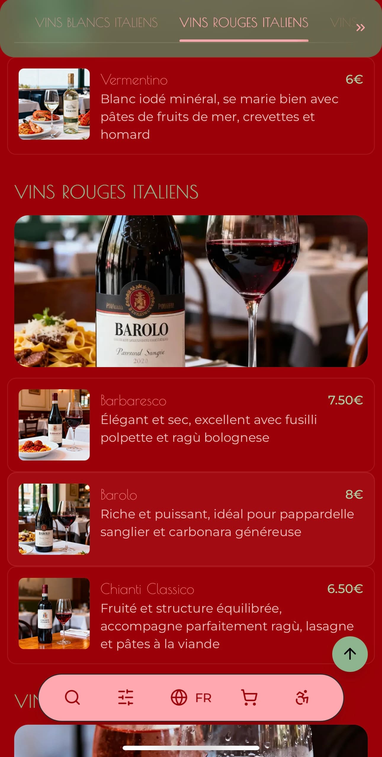 Template Menyu TRATTORIA NONNA GIULIA