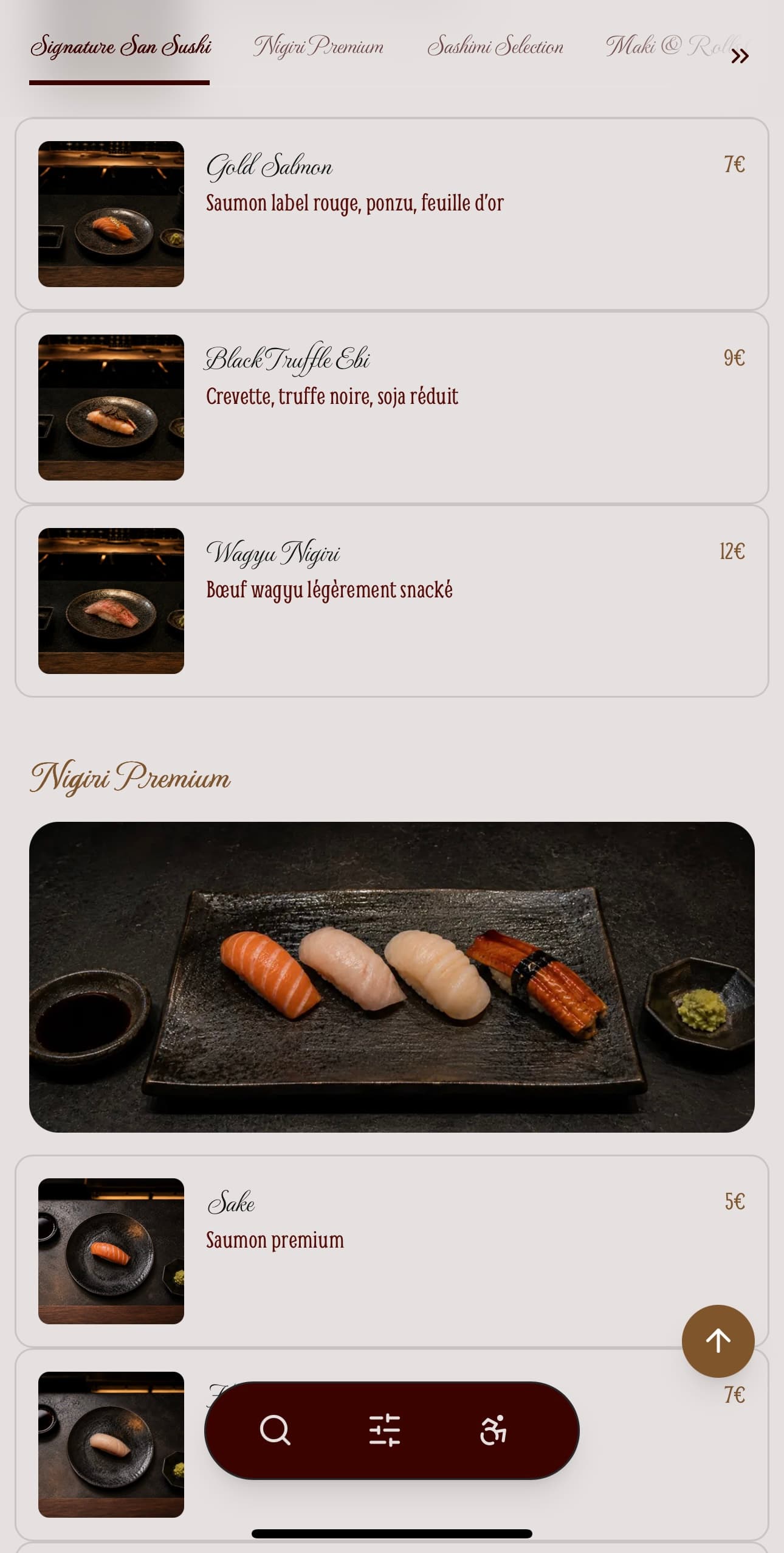 Template Menyu San Sushi