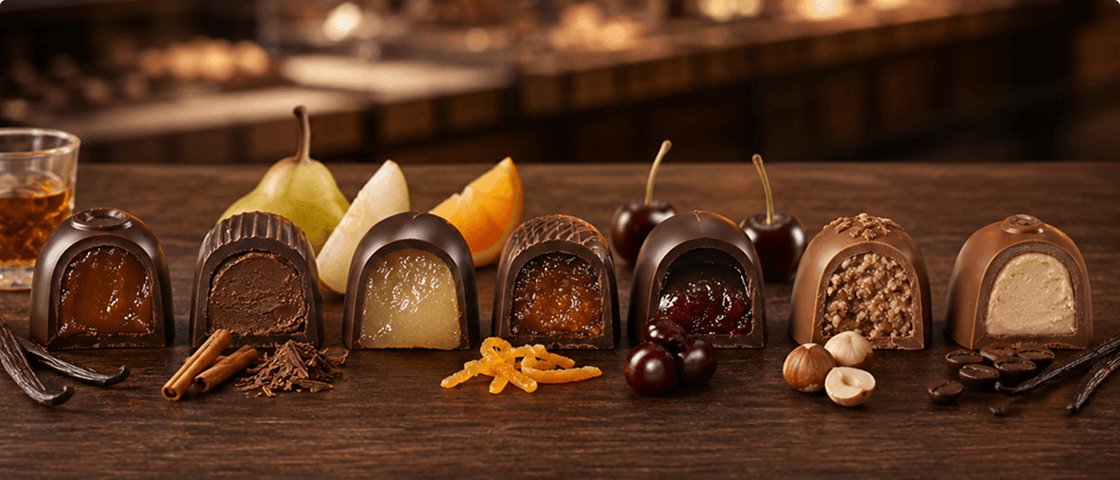 Chocolats fourrés à l'alcool