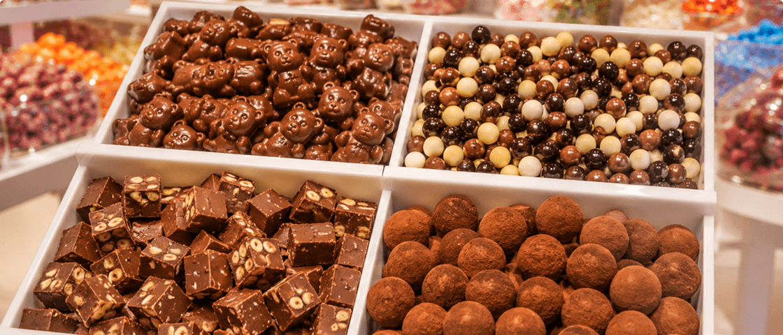 Chocolats et douceurs €/ 100gr