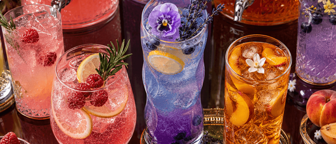 Boissons florales & rafraîchissements €/ verre