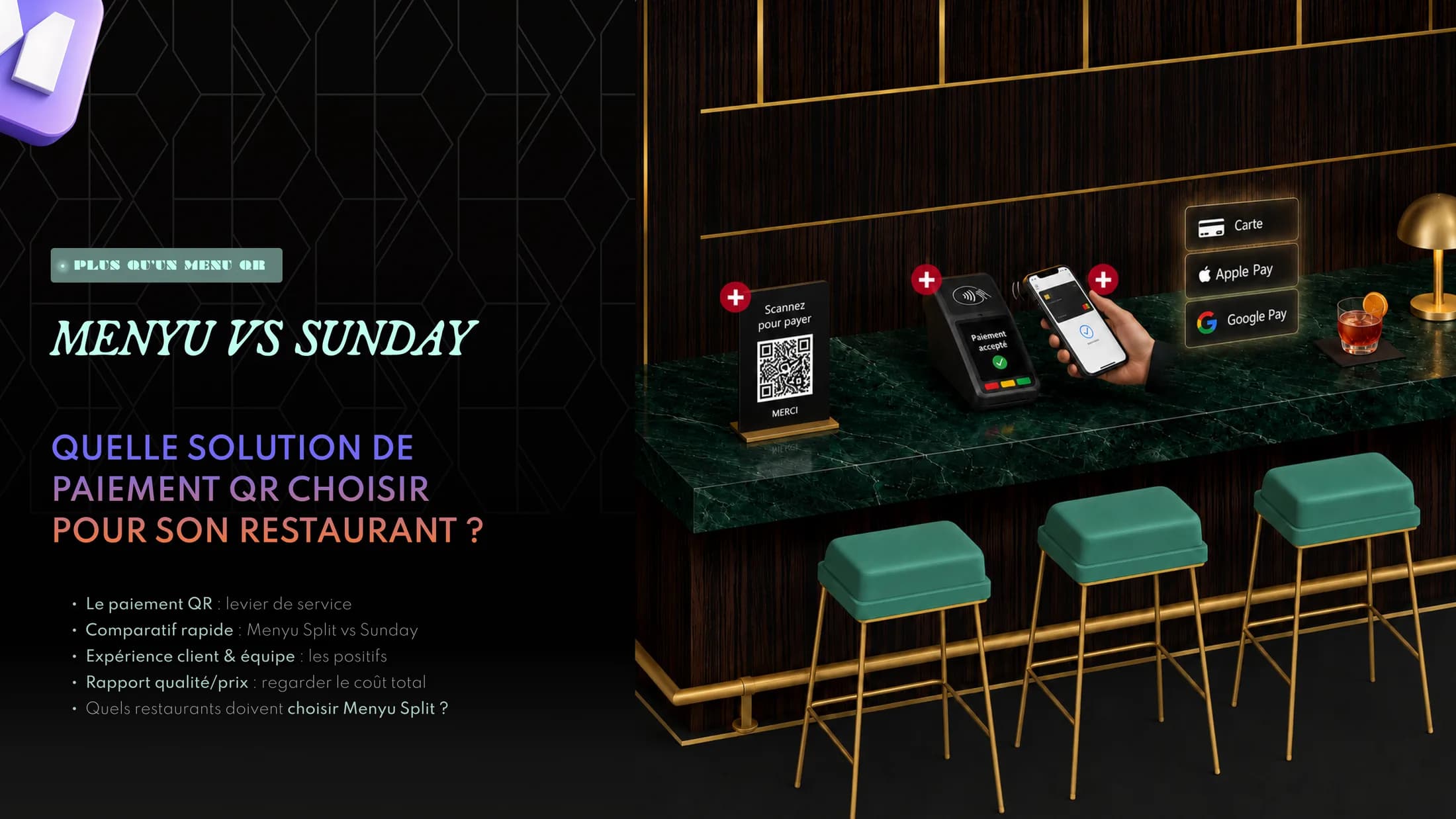 Menyu Split vs Sunday : Quelle solution de paiement QR choisir pour son restaurant ?