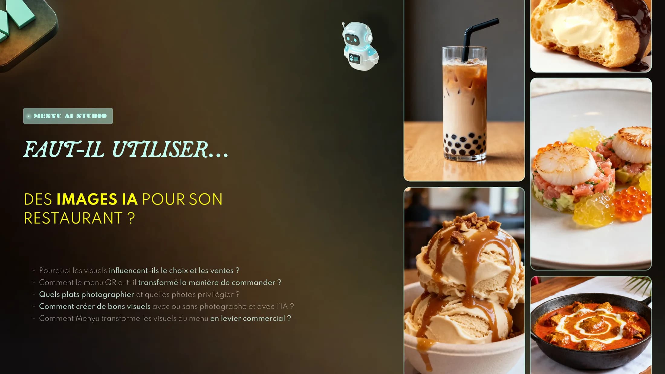 Faut-il utiliser des images IA pour son restaurant ?
